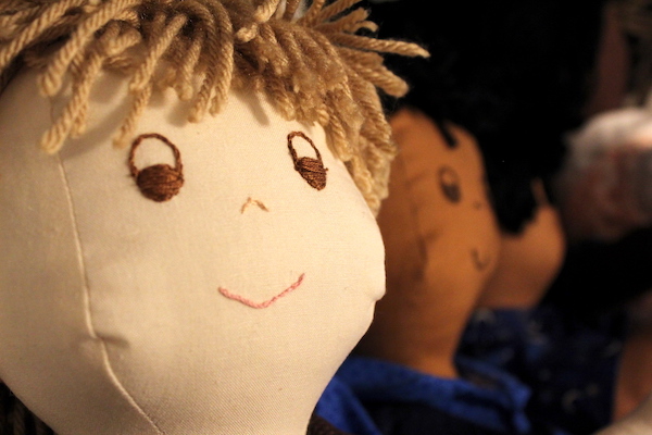 closeup image of a doll's face