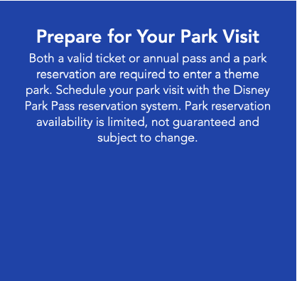 Just a div with a paragraph about preparing for a park visit, but there's no obvious link.
