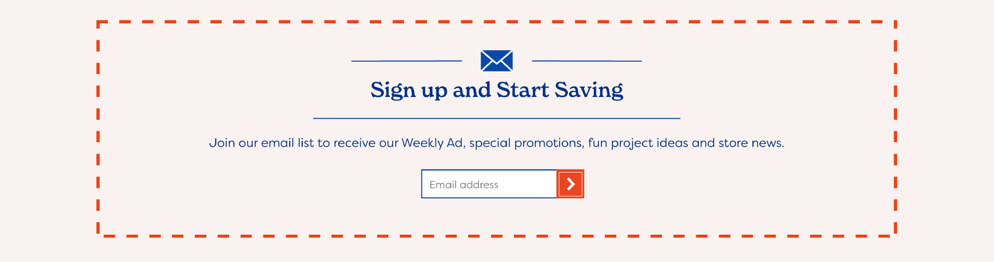 Basing the Email Sign-Up pop up into a new section above the footer.
